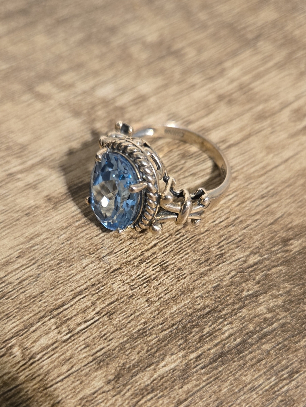 Sterling And Blue Topaz Ring
